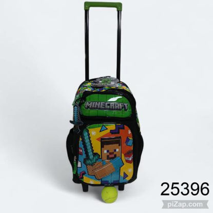 Imagen de MOCHILA 18´MINECRAFT C/CARRO 10.25